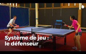 Le système de jeu du défenseur au tennis de table